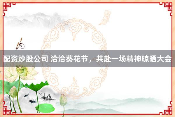 配资炒股公司 洽洽葵花节，共赴一场精神晾晒大会