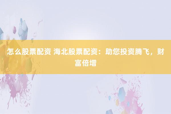 怎么股票配资 海北股票配资：助您投资腾飞，财富倍增