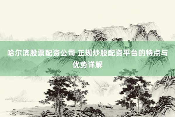 哈尔滨股票配资公司 正规炒股配资平台的特点与优势详解